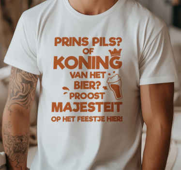 Prins pils T-shirt voor Koningsdag - TenStickers