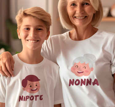 Maglie disegnando nonna e nipote - TenStickers