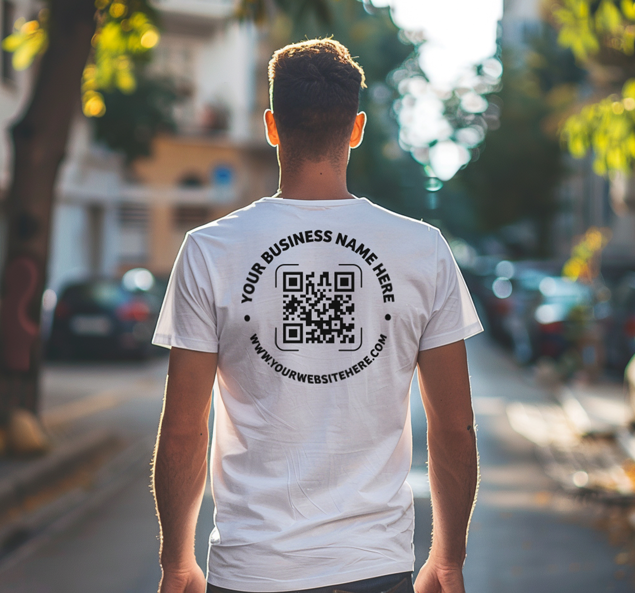 Camiseta código qr de negocios