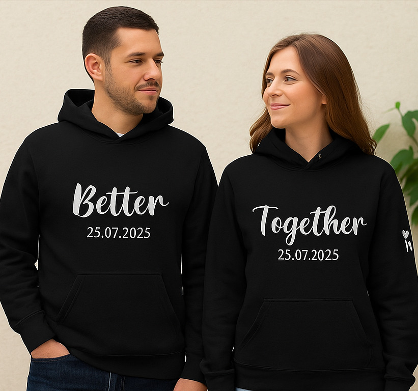 Beter samen aangepaste datum hoodie