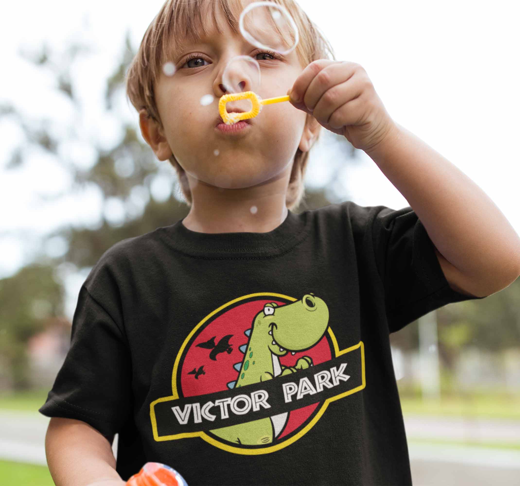 Jurassic Park dinosaur kinder t-shirt met naam