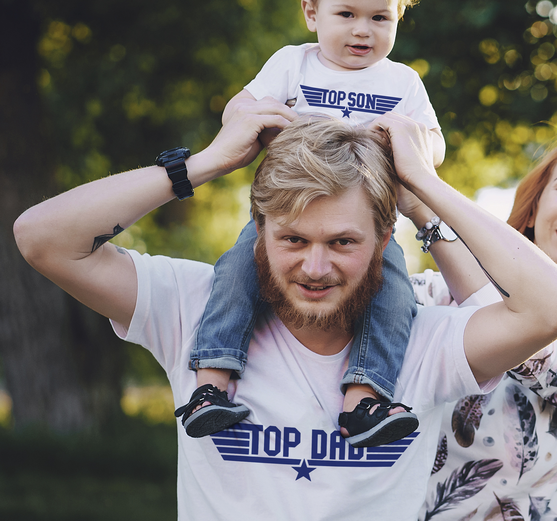 Top zoon en top vader bijpassende t-shirt