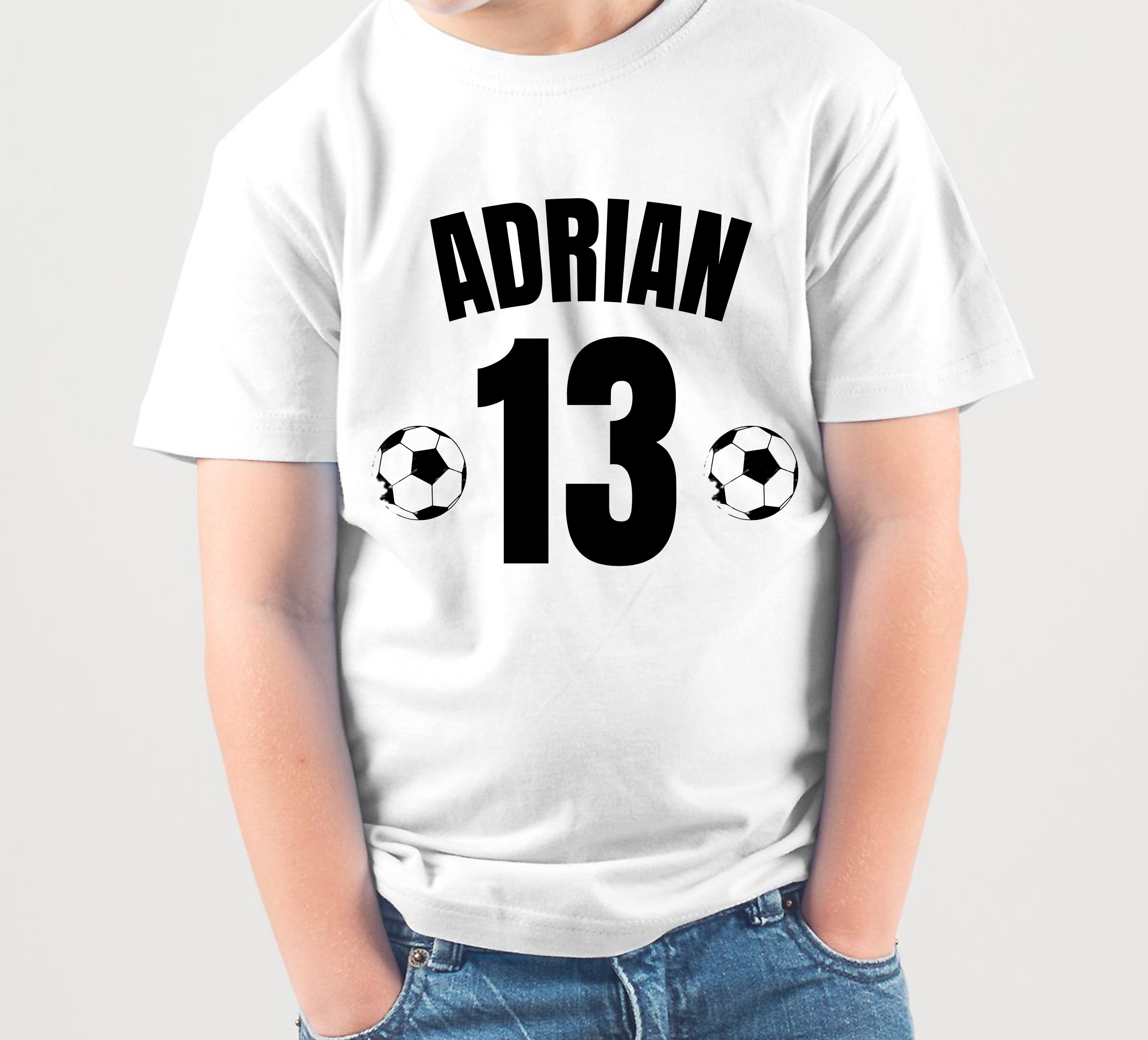 Kinder t-shirt Voetbal gepersonaliseerd