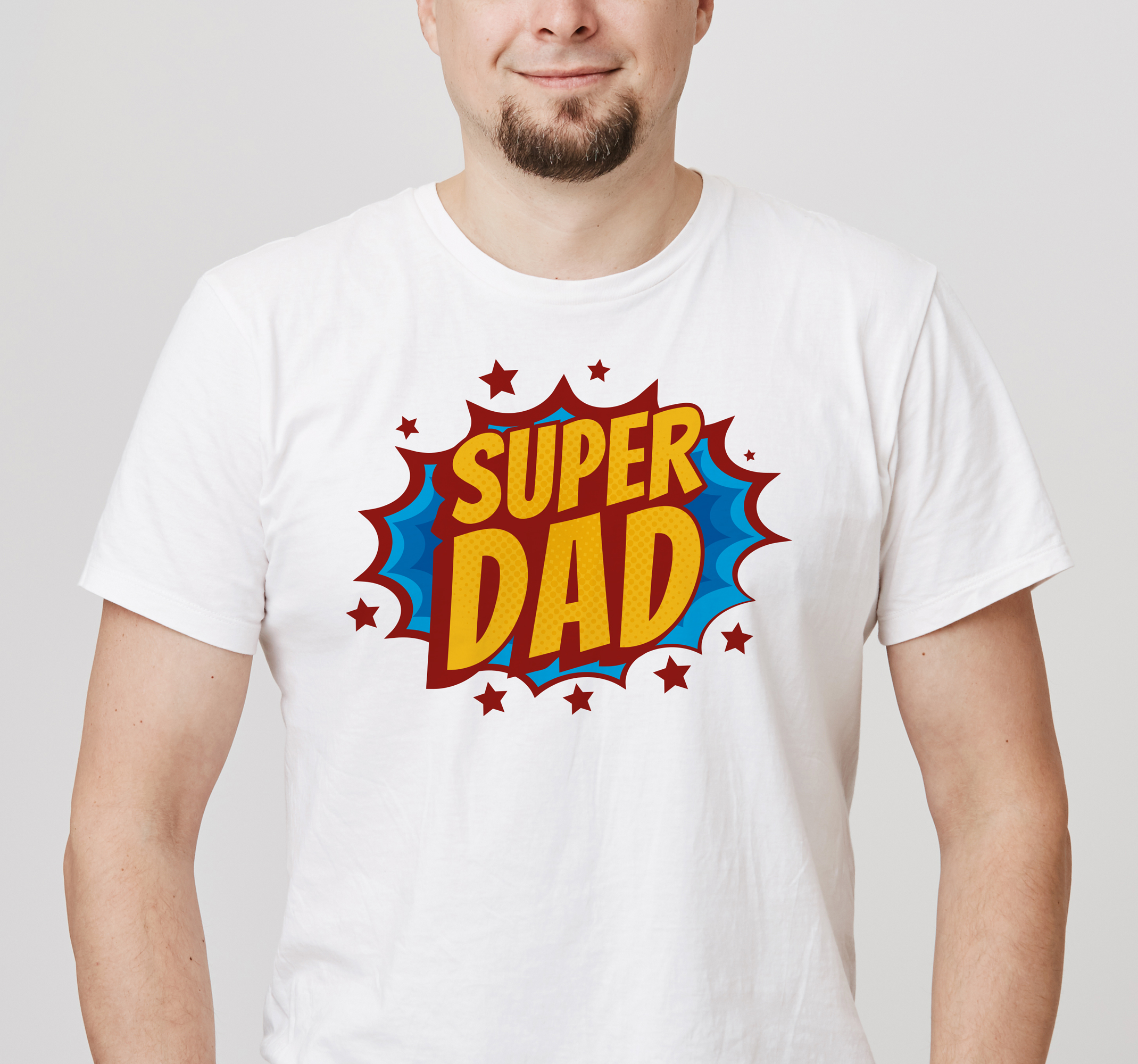 Vaders en zonen tshirts Super vader komische bubbel