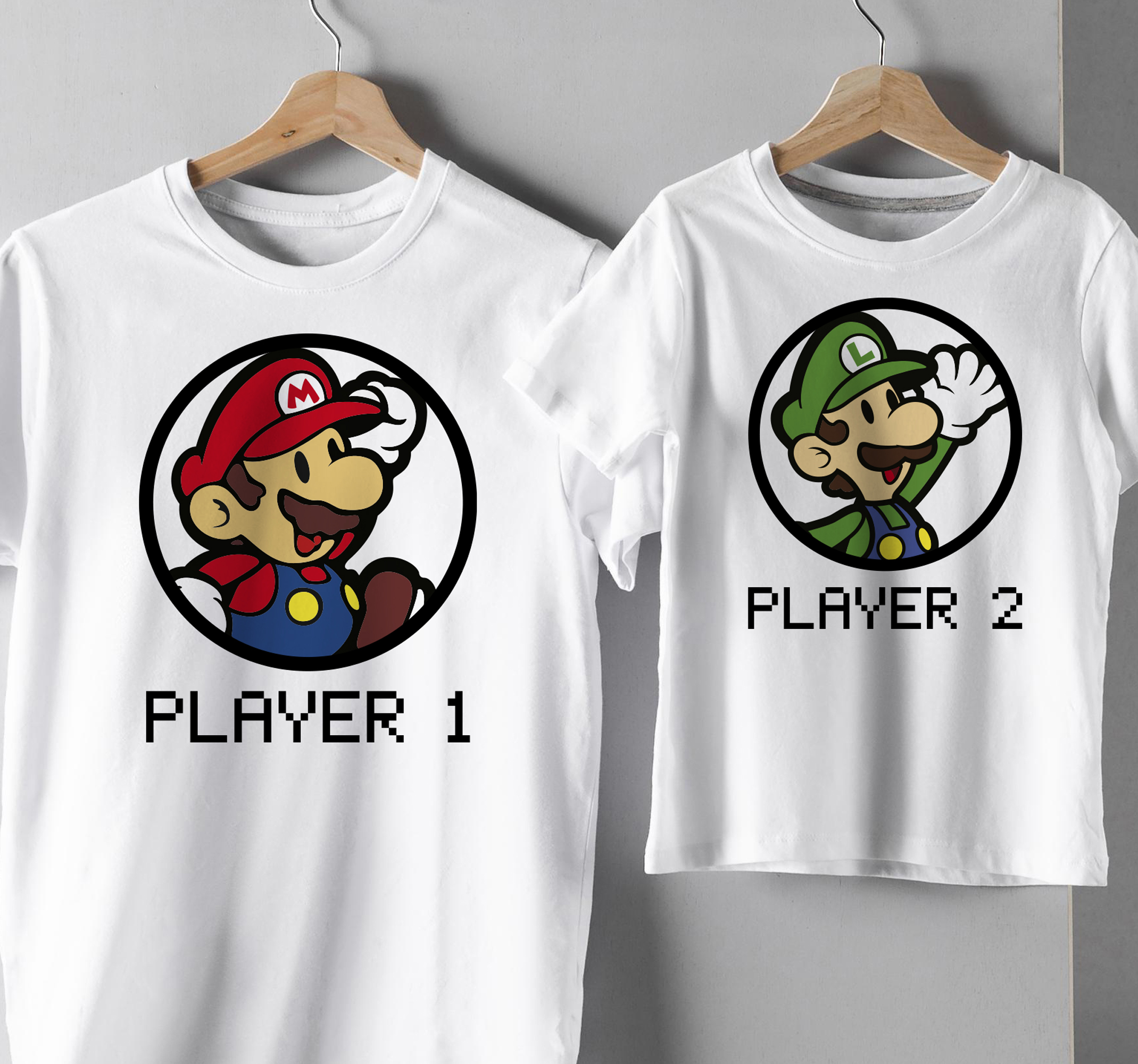 Kinder t-shirt Camiseta mario y luigi