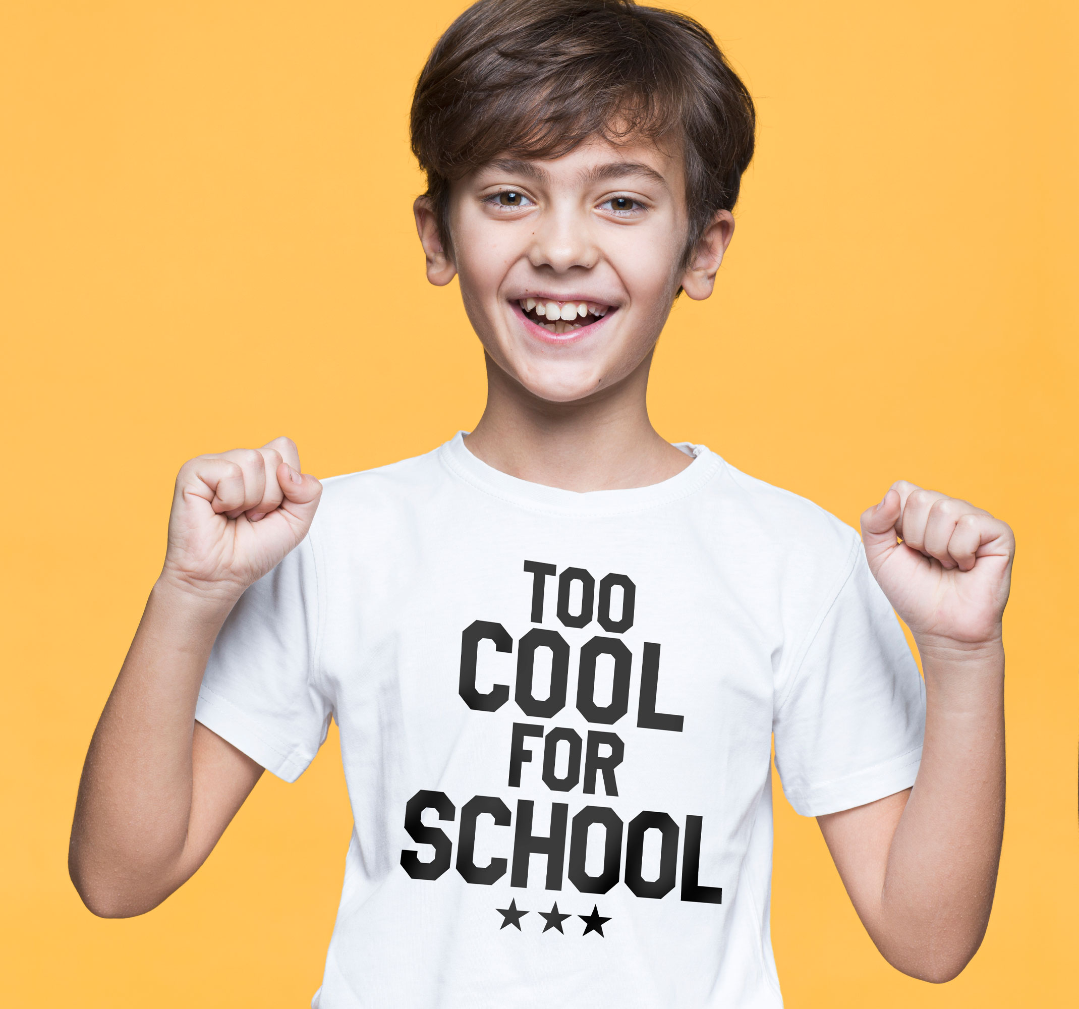 T-shirt Tekst Too Cool for School