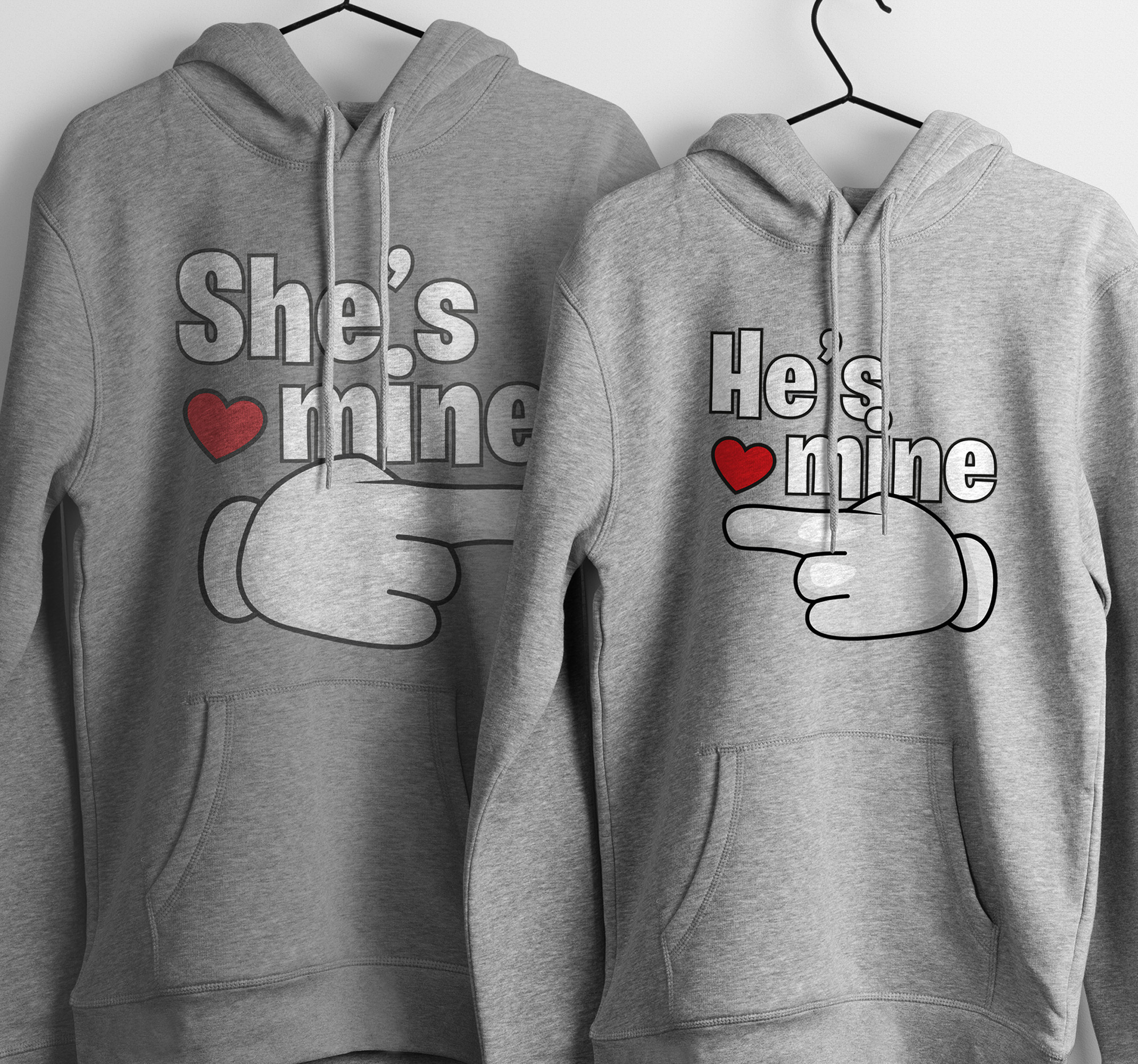 Zij is van mij Hij is van mij Couple Hoodies