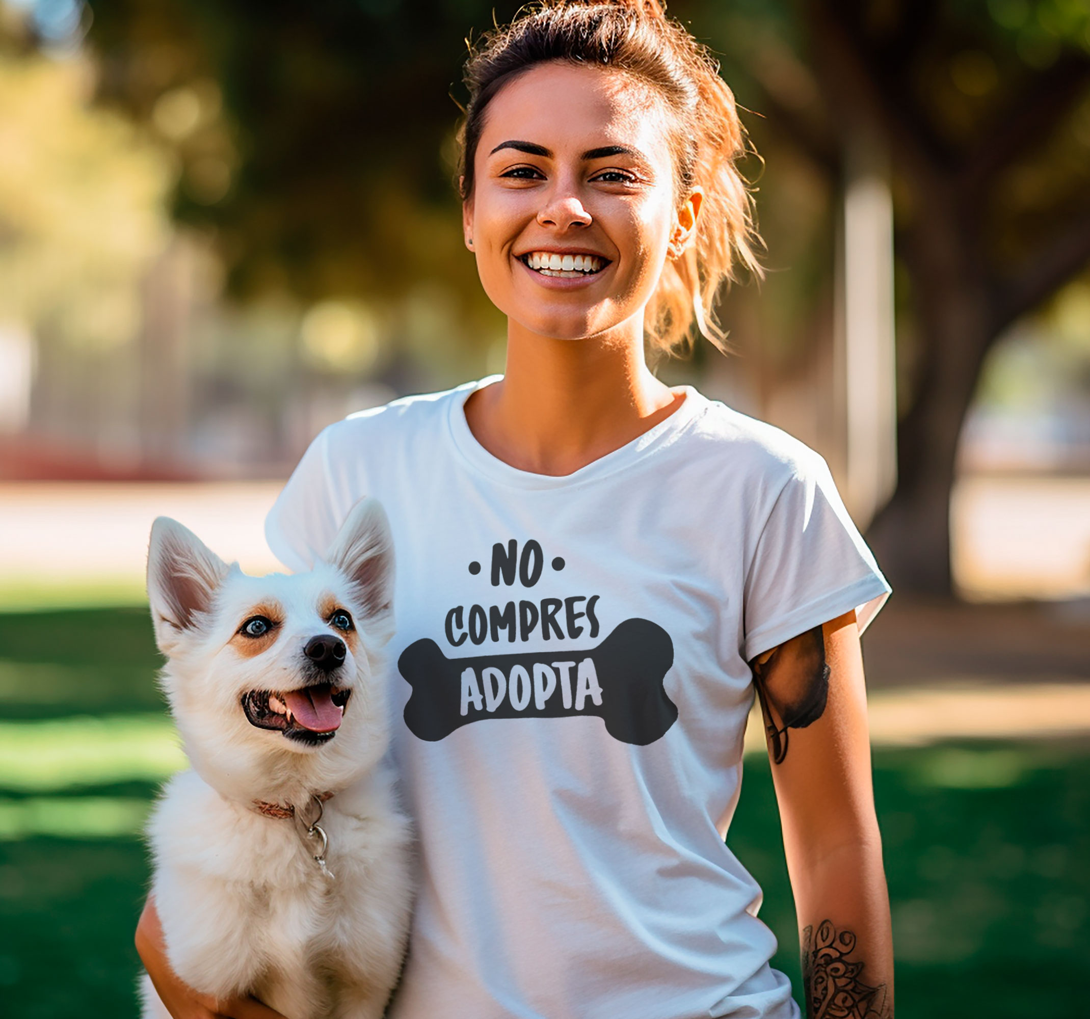 Camiseta no compres, adopta