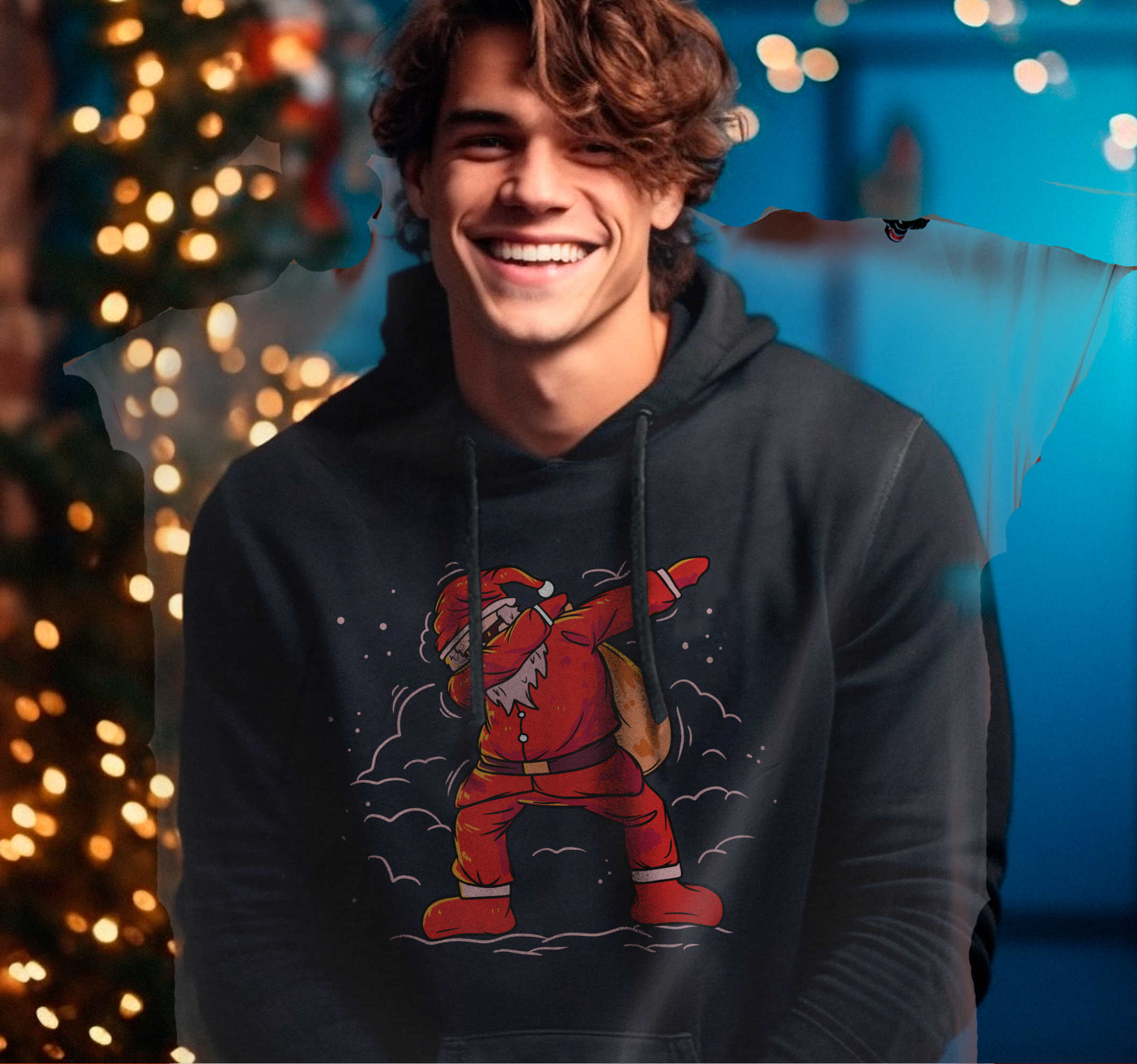 Sudadera navideña santa Claus dab