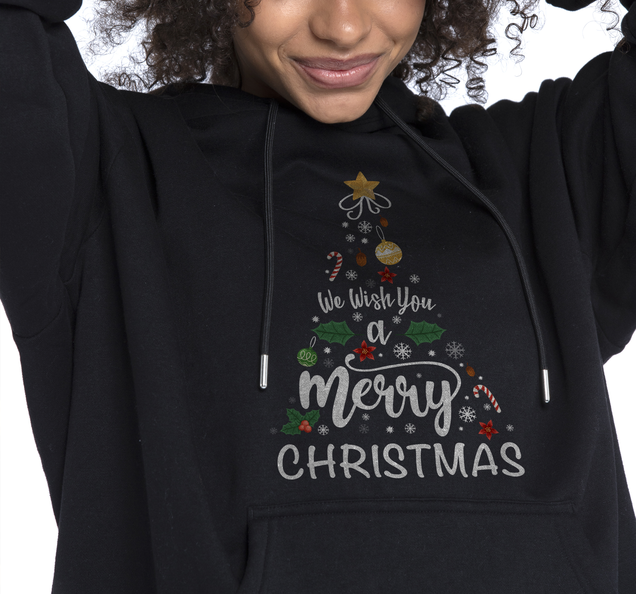 Sudadera navideña árbol we wish you Merry Christmas