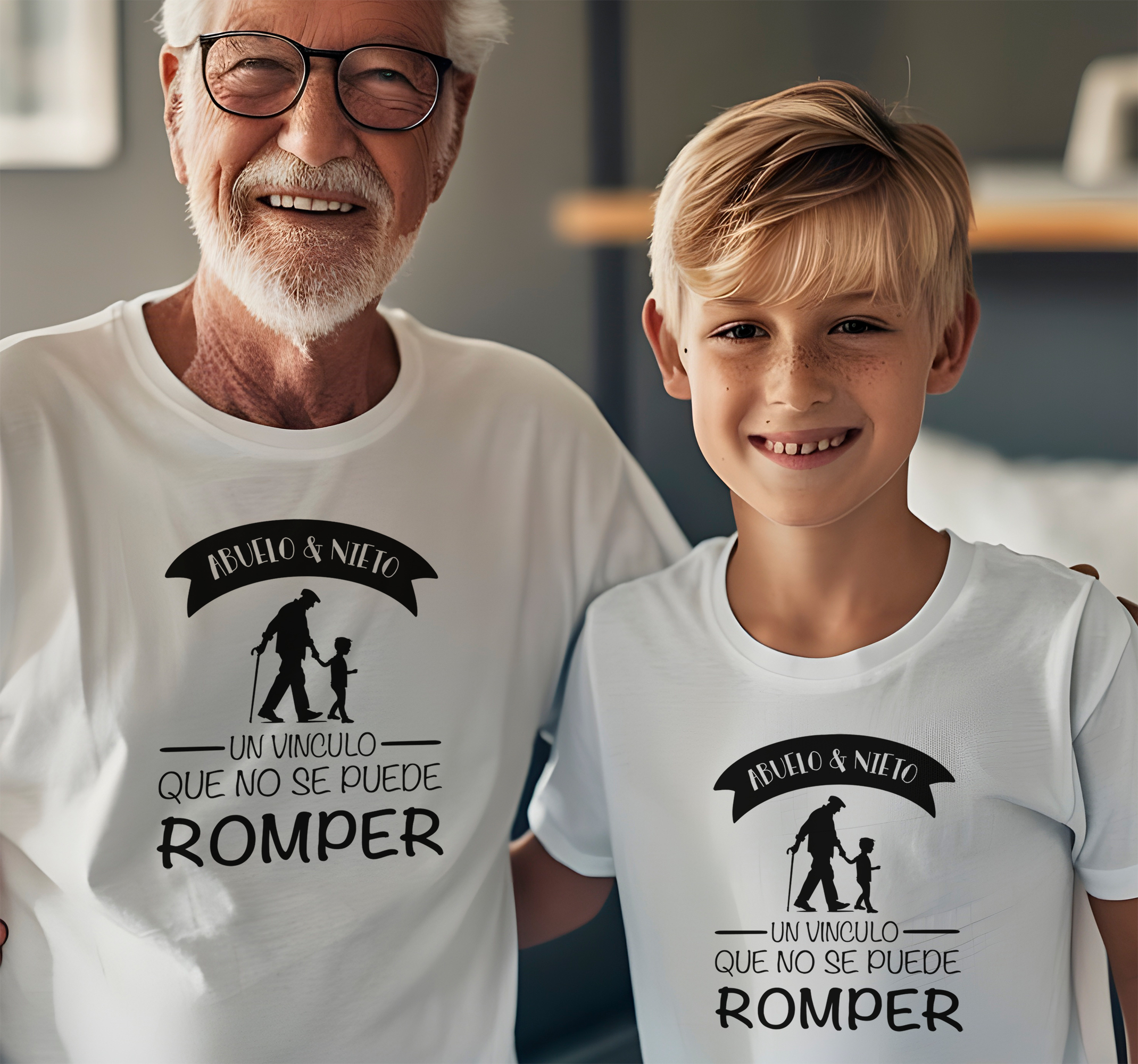 Camiseta vínculo irrompible abuelos y nietos