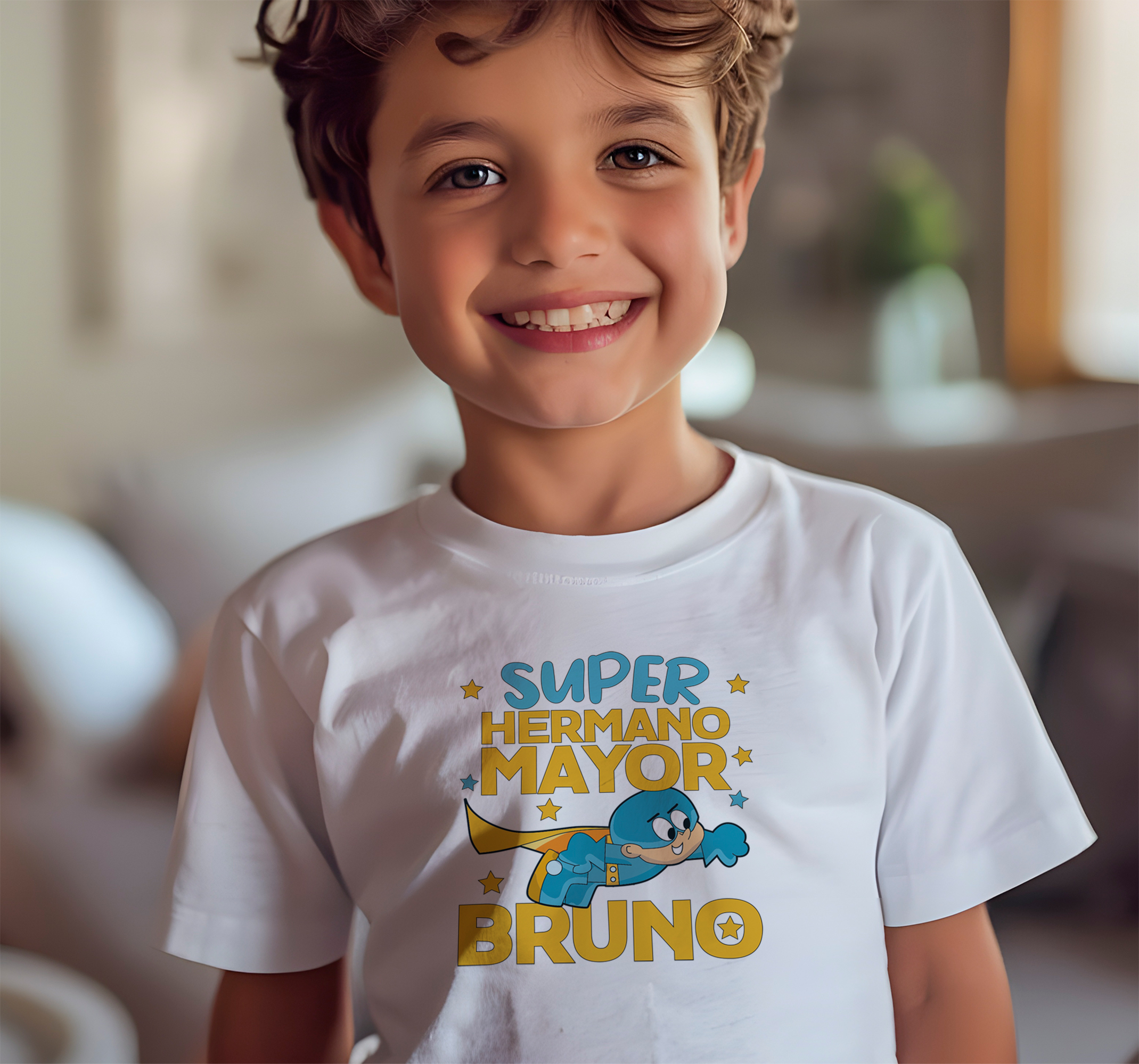 Camisetas con nombre súper hermano