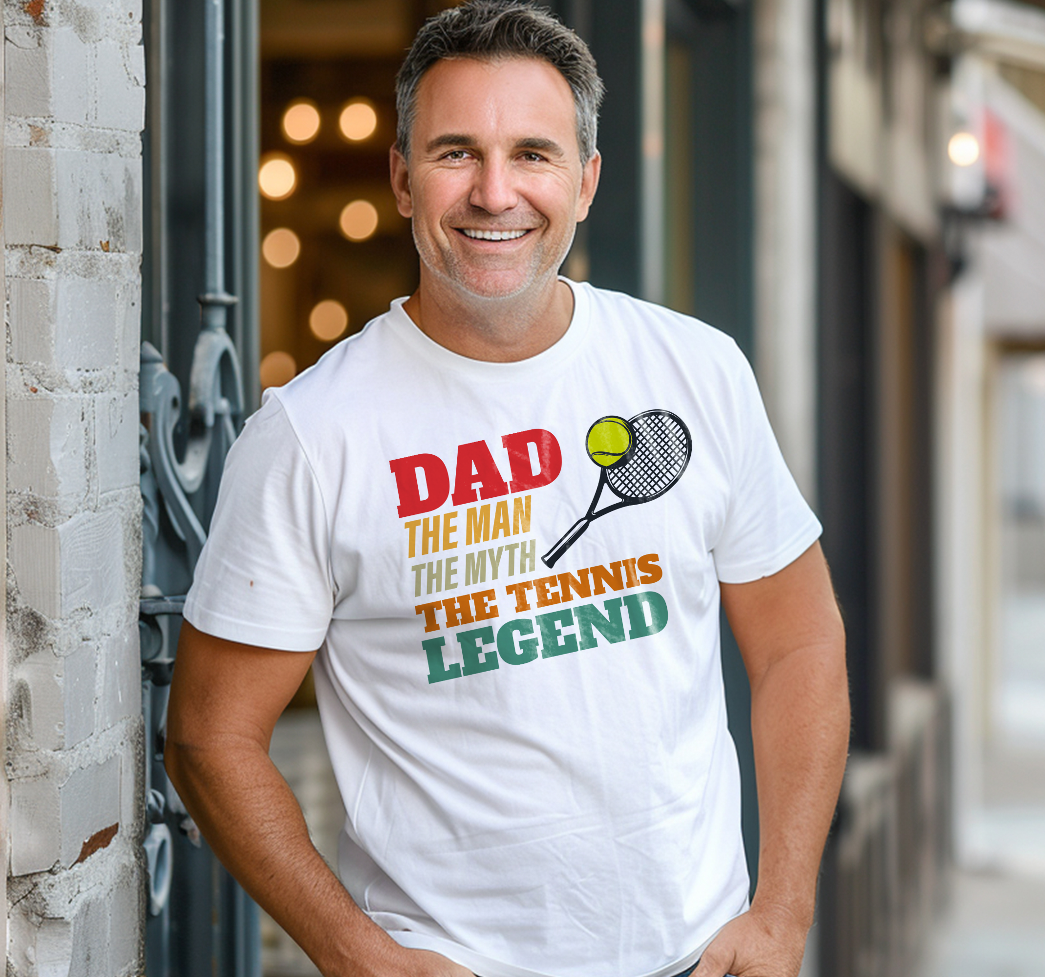 Camiseta papá la leyenda del tenis
