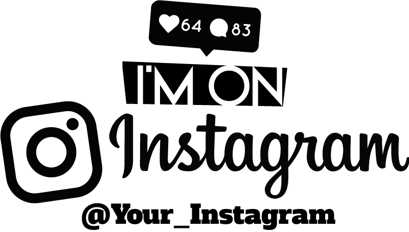 이름이 적힌 티셔츠 청소년 맞춤형 인스타그램 - TenStickers