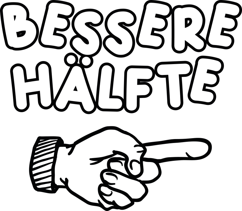 Pärchen T Shirts bessere hälfte und andere hälfte - TenStickers