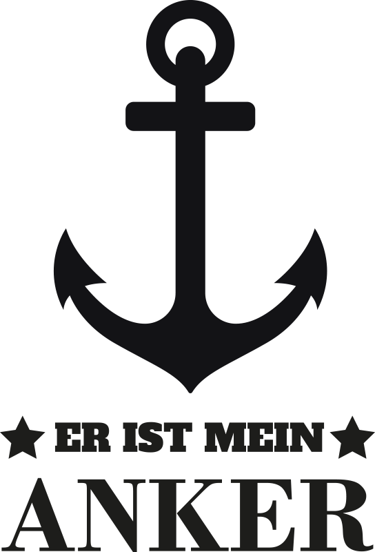 Pärchen T Shirts er ist mein anker, sie ist mein sagte - TenStickers