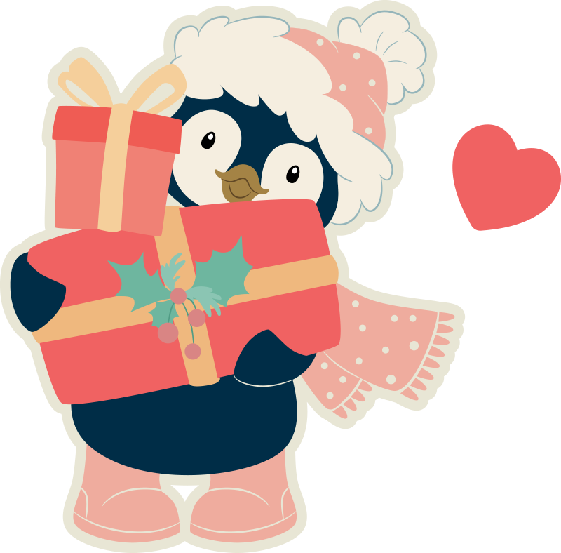 Pinguine couple in loved on christmas couple t-shirts - TenStickers