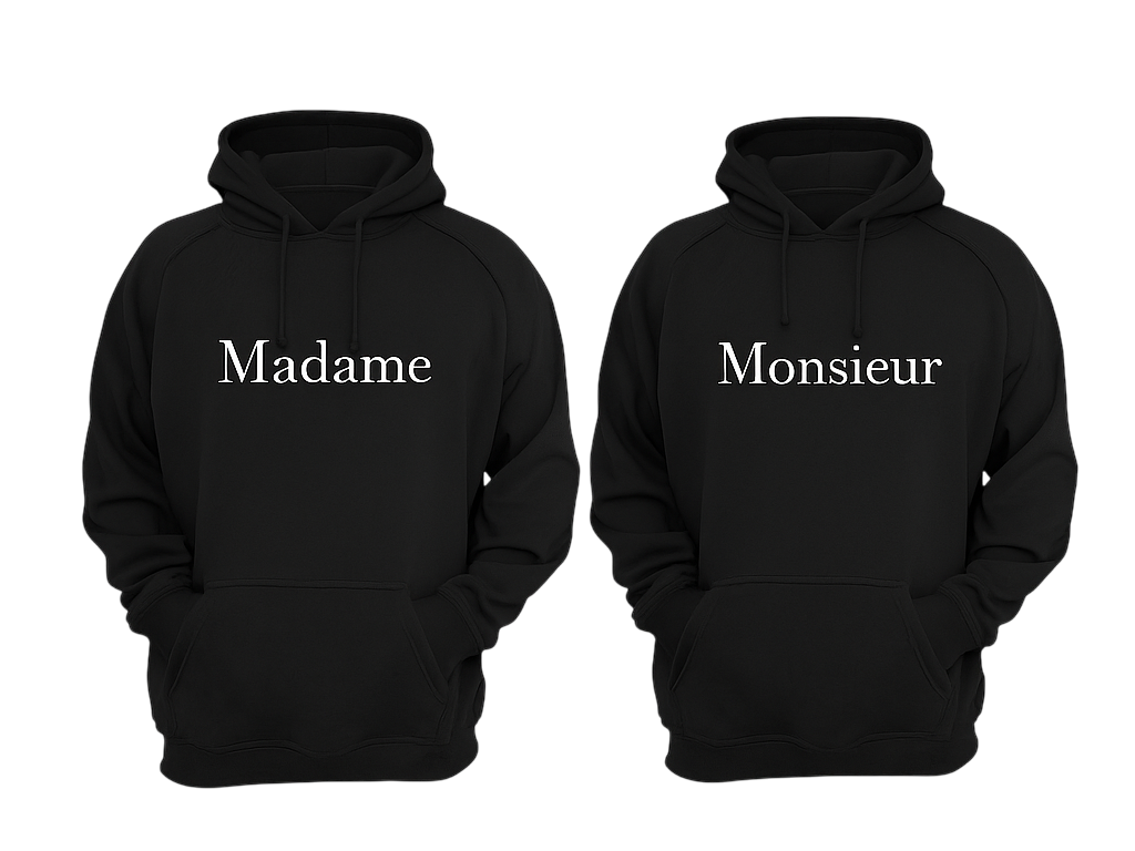 Sweatshirt couple madame et monsieur - TenStickers