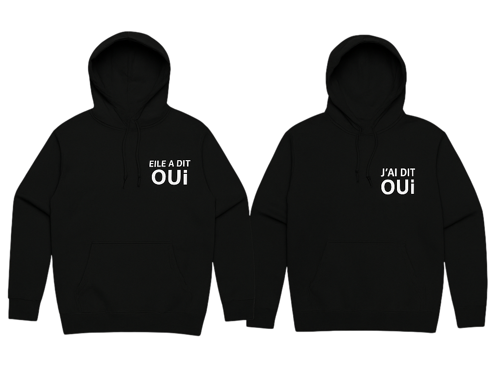 Sweatshirt couple j'ai dit oui - TenStickers