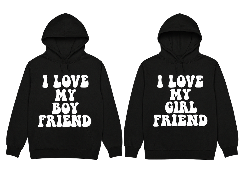 I love my couple hoodie - TenStickers