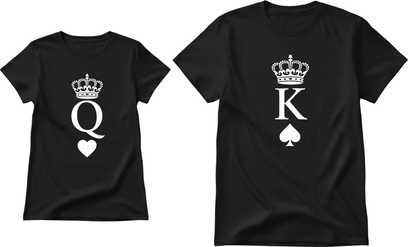 Tričká pre páry kráľ a kráľovná - Tenstickers