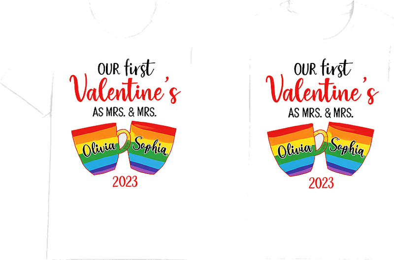 Pärchen t shirts lgbt erster valentinstag - TenStickers