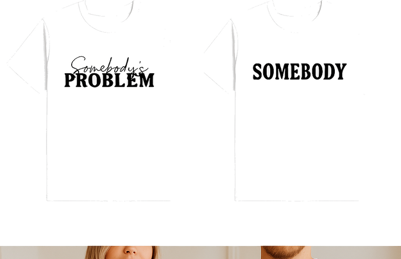 Maglietta fidanzati problema di qualcuno - TenStickers