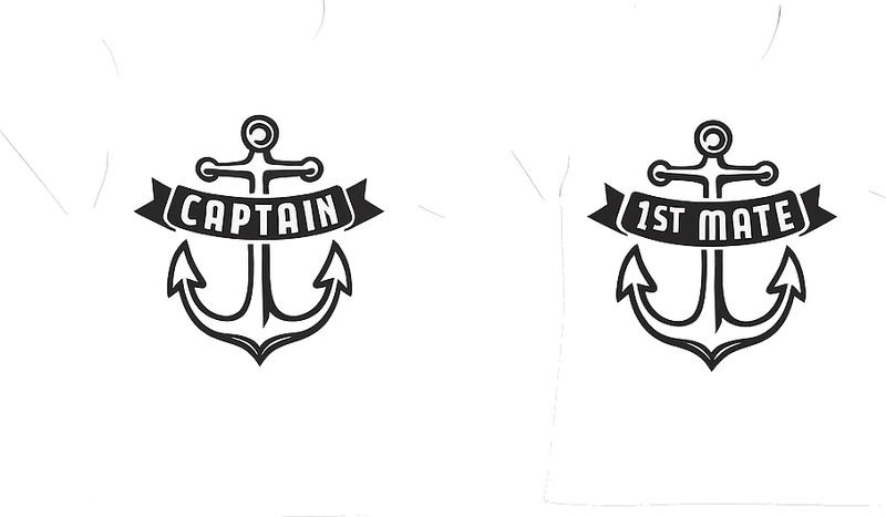 Pärchen t shirts kapitän und erster maat - TenStickers