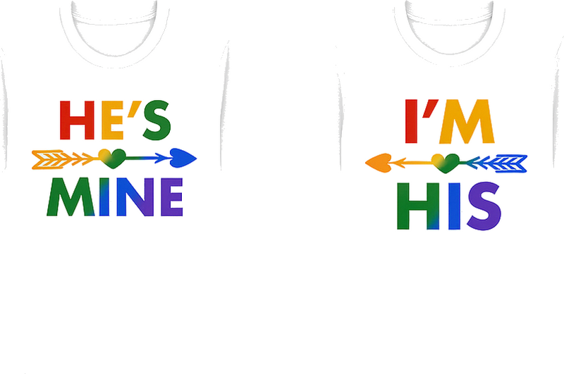 Lgbt he's mine couple t-shirt - TenStickers
