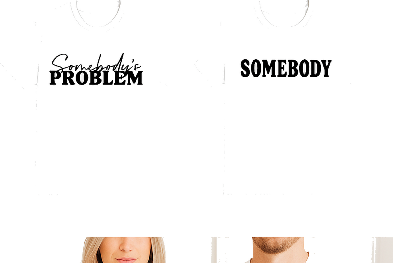 T-shirt de casais problema de alguém - TenStickers