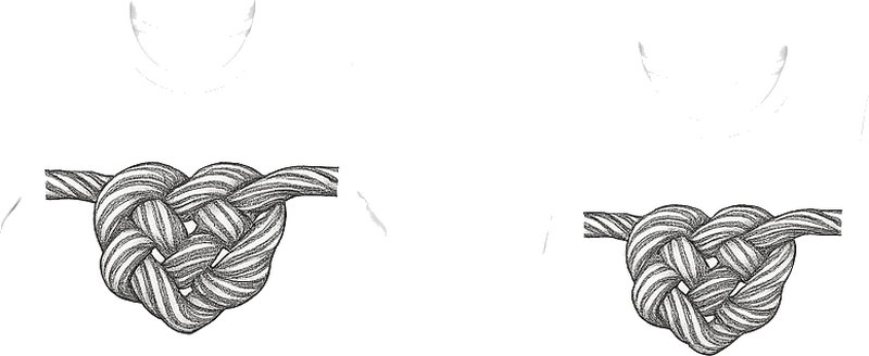 Couple t-shirt with heart shaped knot design - TenStickers