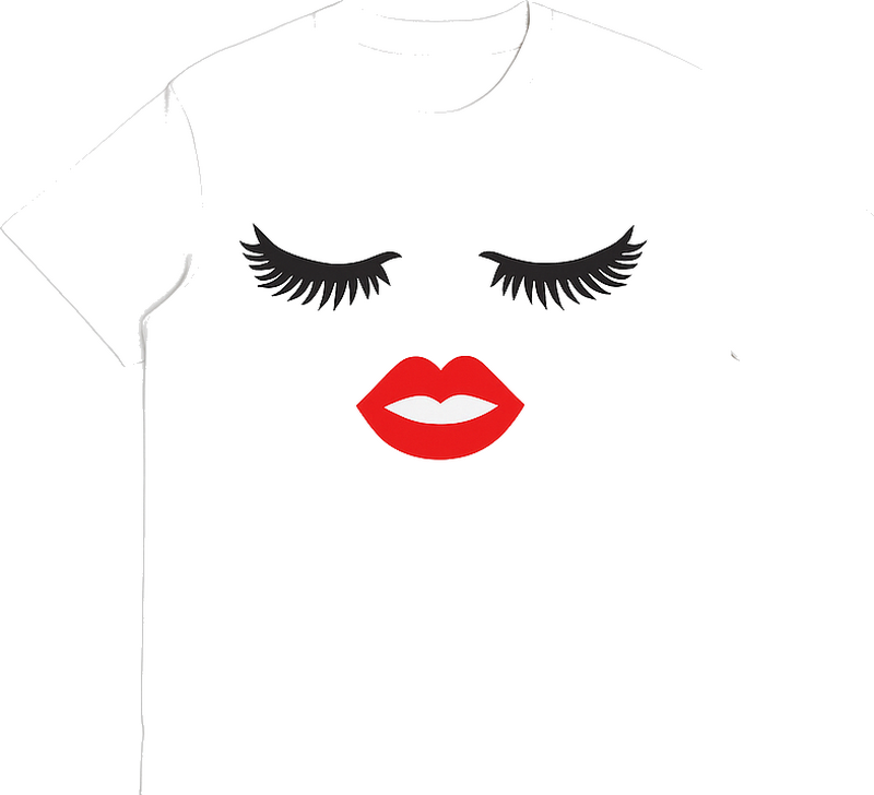 Magliette madre e figlia ciglia e labbra - TenStickers