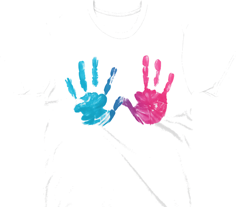 Magliette due impronte di mano - TenStickers