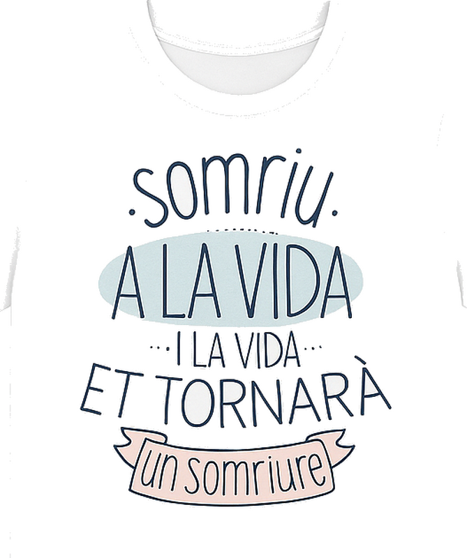 Camiseta sonríe a la vida - TenVinilo