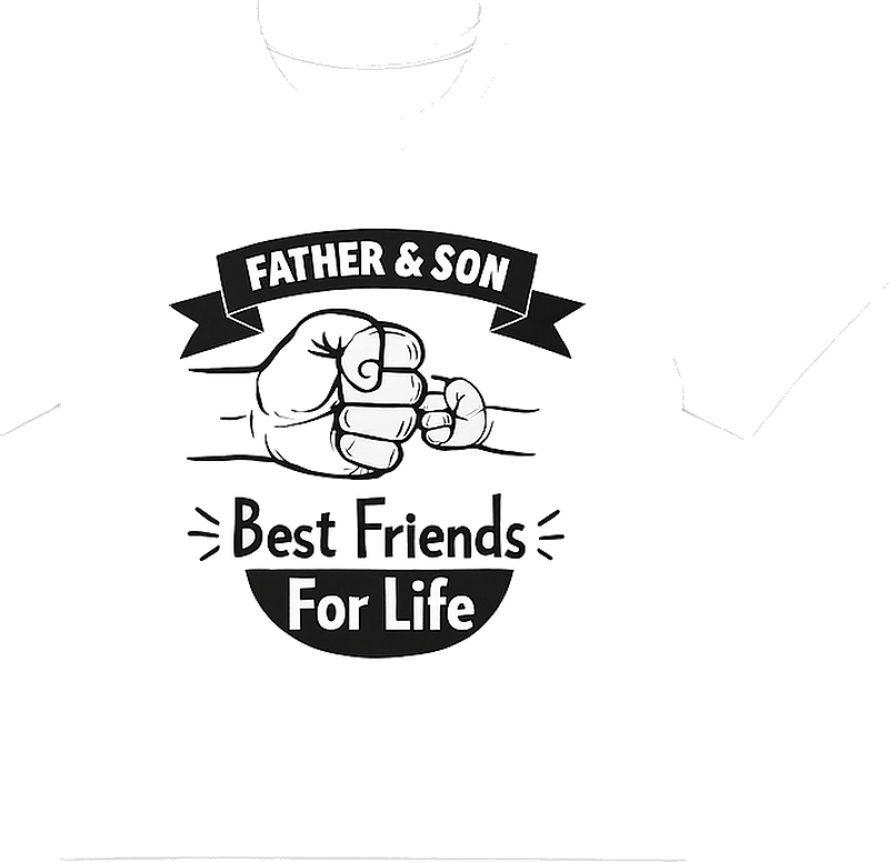 Maglietta padre e figlio pugno di padre - TenStickers