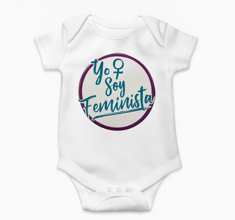 Body feminista con diseño yo soy feminista en verde - TenVinilo