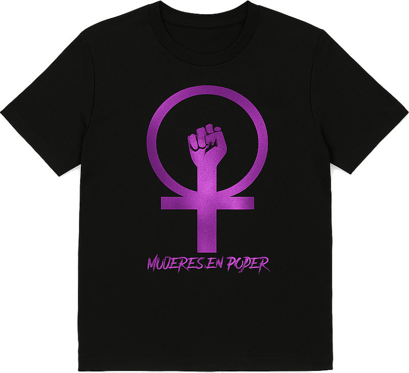 Camiseta de mujeres al poder diseño gráfico feminista - TenVinilo