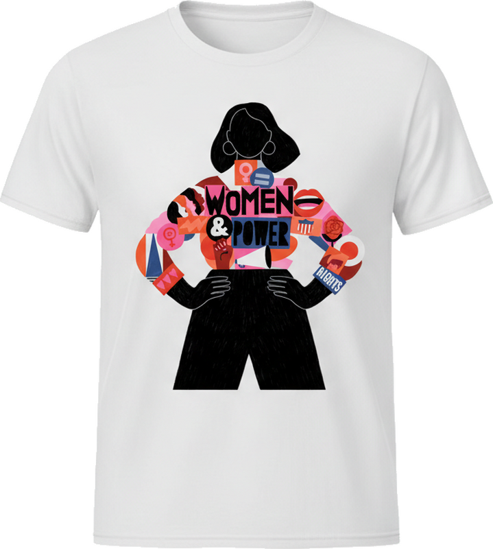T-shirt collage femmes et pouvoir - TenStickers