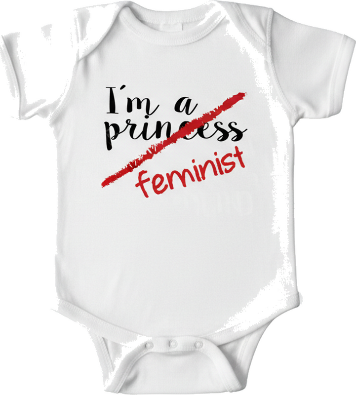 Baby t-shirt with modern feminist text graphic - TenStickers