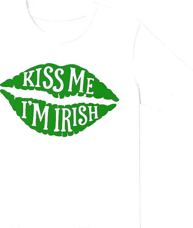 Kiss me i'm irish shirt st patrick's green kisses - TenStickers
