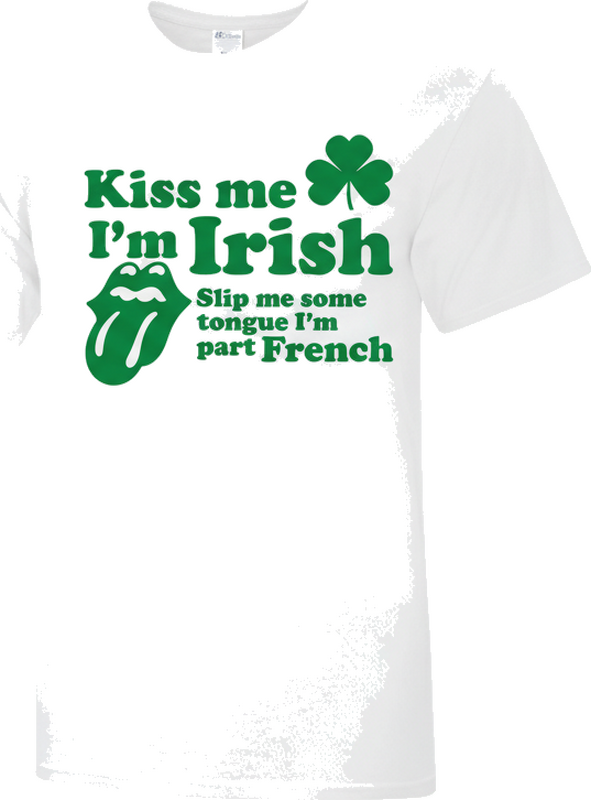 Kiss me im irish shirt sexy irish and french design - TenStickers