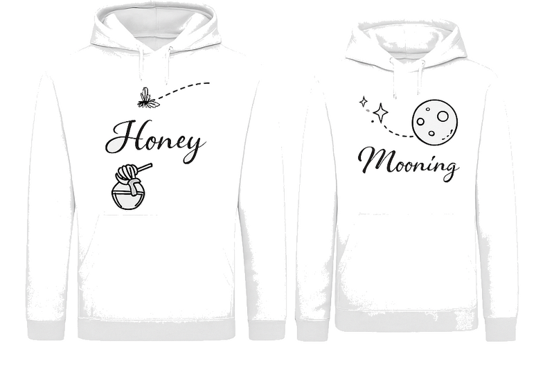 Monocolour honeymoon couple t-shirts - TenStickers