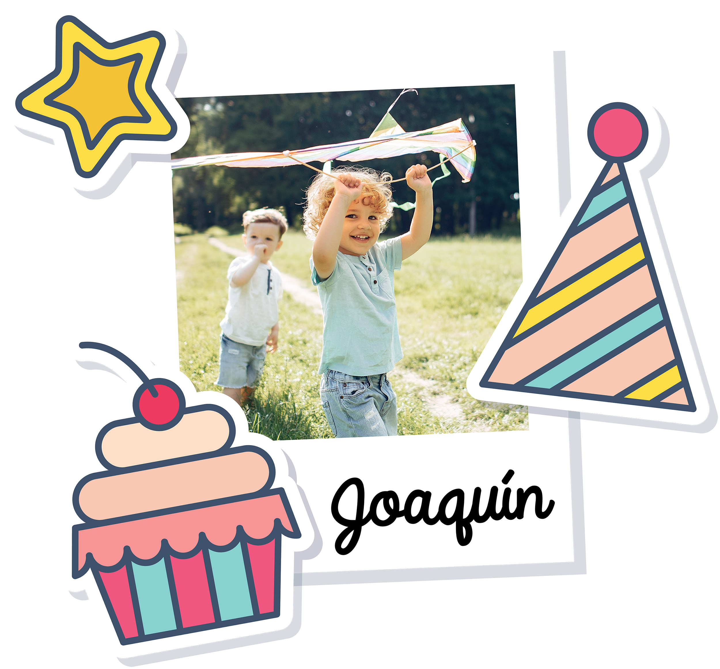 T-shirt de aniversário infantil com foto - TenStickers