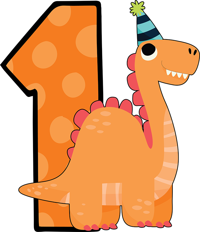 Body bebé cumpleaños dinosaurio - TenVinilo
