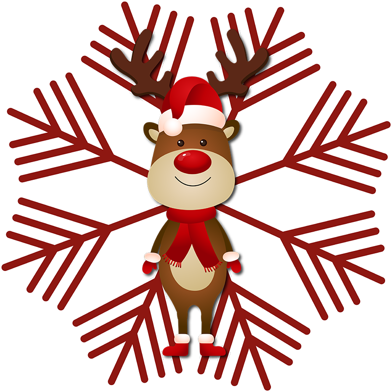 Suéter de Navidad unisex para niñas con diseño de reno Rudolph y copos de nieve tbd Shulaa 