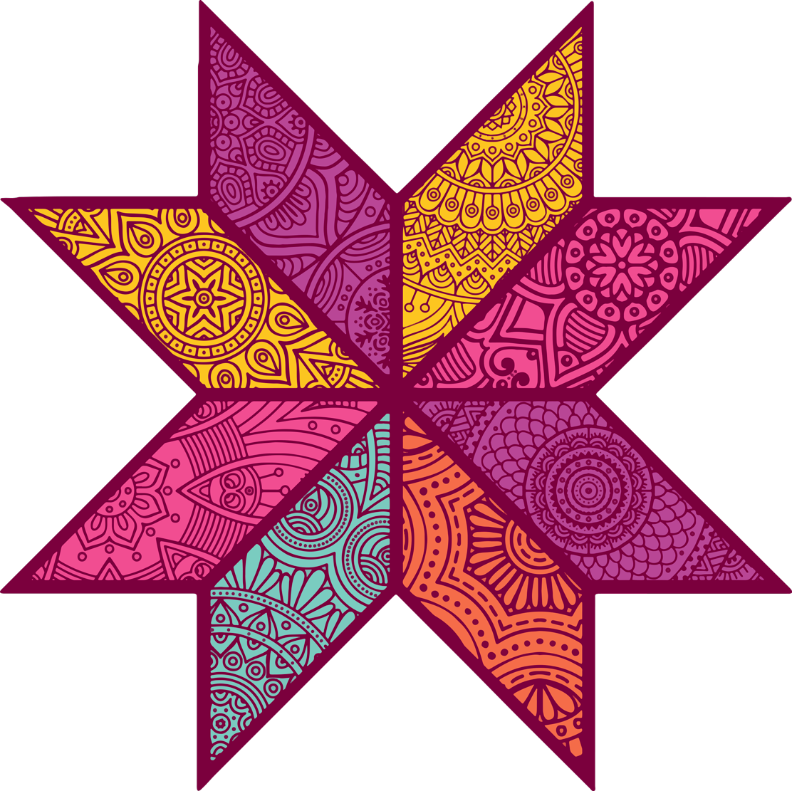 πολύχρωμο μπλουζάκι μωσαϊκό paisley - TenStickers