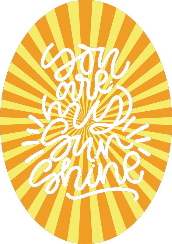 Abstract sunset with quote t-shirt - TenStickers