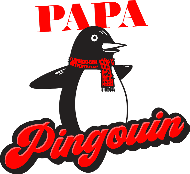 Tee shirt fete des peres Papa pinguin - TenStickers