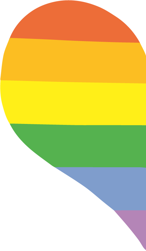 レインボーハートカップルtシャツ - TENSTICKERS