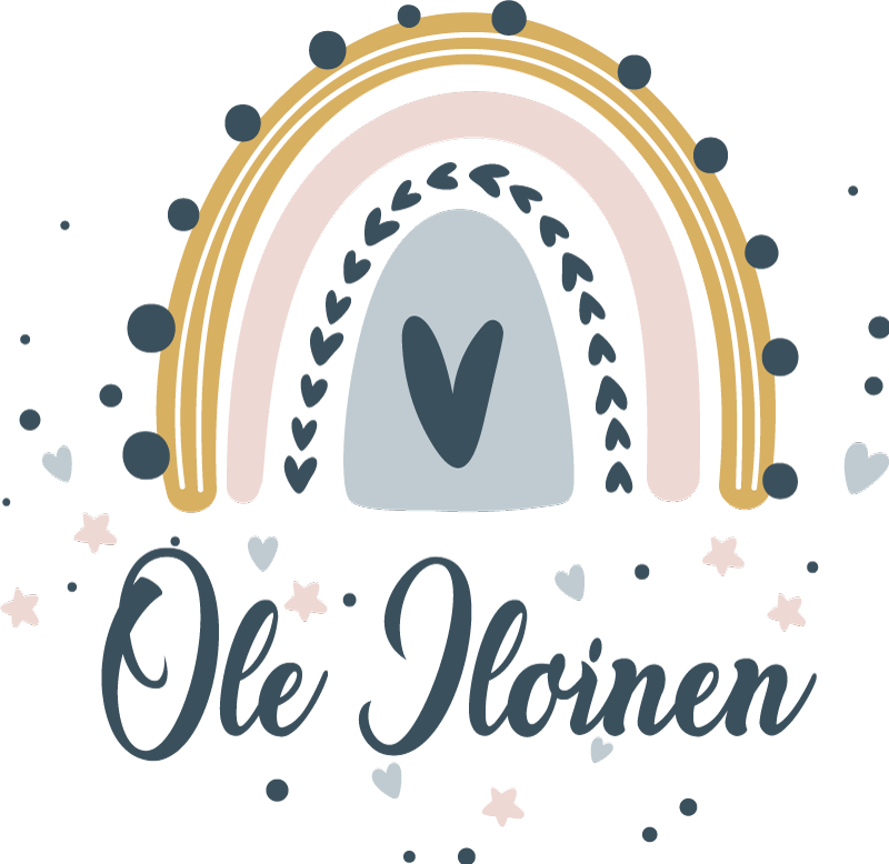 Ole onnellinen tyylikäs sateenkaari lasten paita - Tenstickers